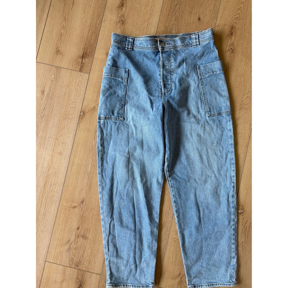 Joes Jeans The Phoebe Patch Pocket barrel Tapered Leg Light Wash Blue Size 31